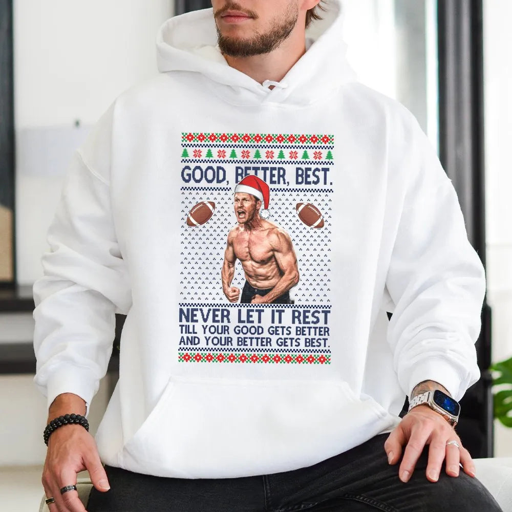 Humorous Football Coach Sweatshirt, Football Coach Ugly Christmas Hoodie, Motivational Sports Hoodie, Holiday Game Day Pullov