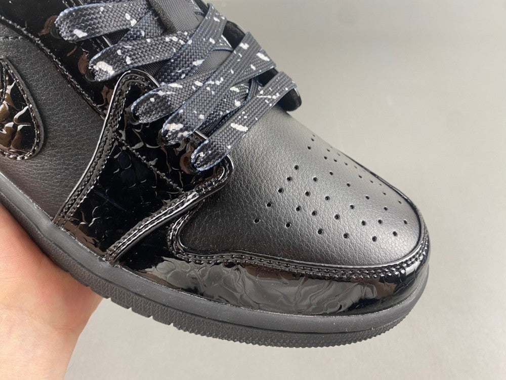 Low Top Sneakers, Black Colorway, Lace Up Design, Casual Gift for Sneaker Fans