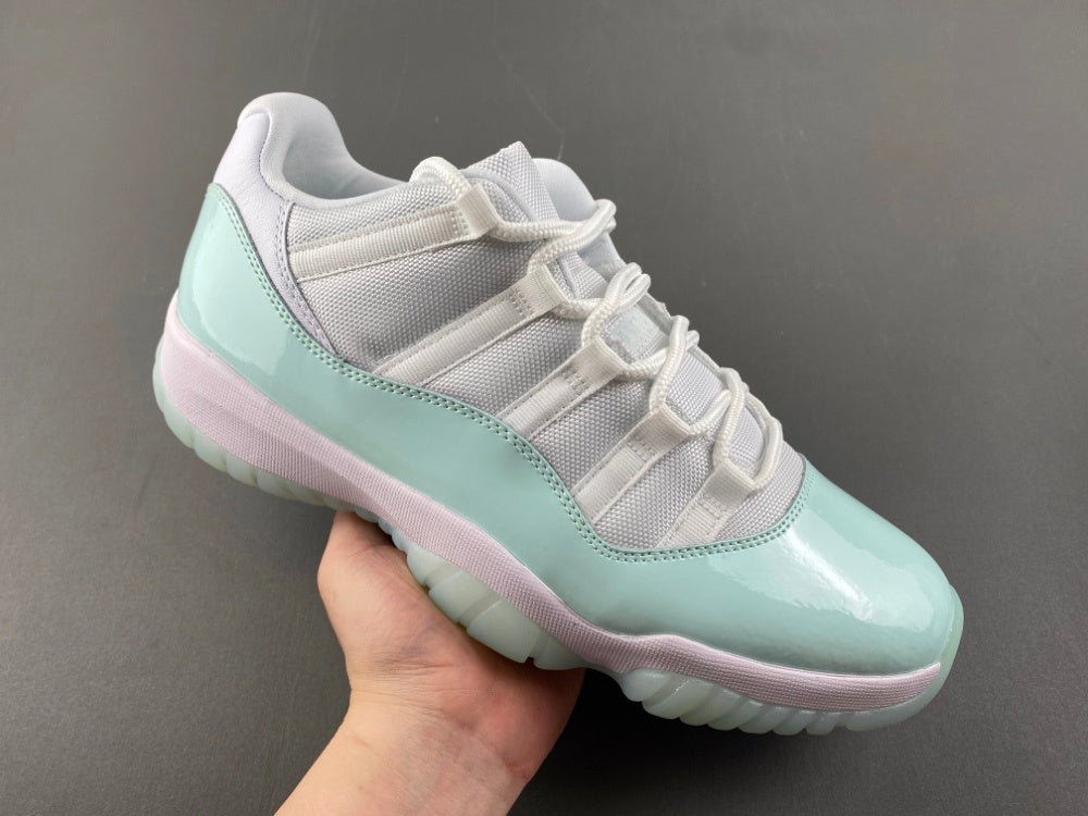 Low Top Sneakers, White Green Colorway, Lace Up Design, Casual Gift for Sneaker Fans