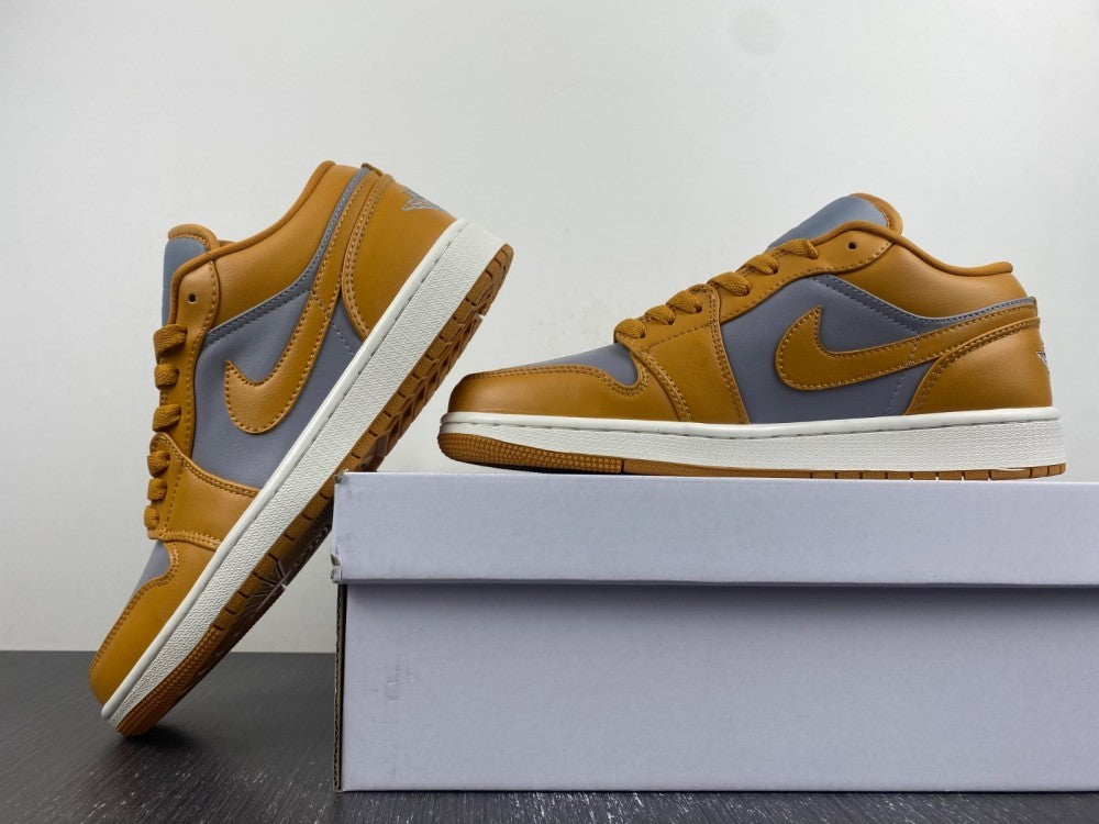 Low Top Sneakers, Yellow Gray Colorway, Lace Up Design, Casual Gift for Sneaker Fans