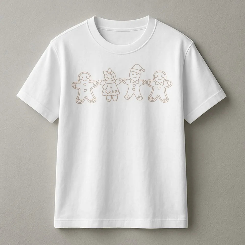 Christmas Cookie Shirt, Gingerbread Family T-Shirt, Holiday Baking Tee, Adorable Xmas Graphic T-Shirt, Winter Holiday Present