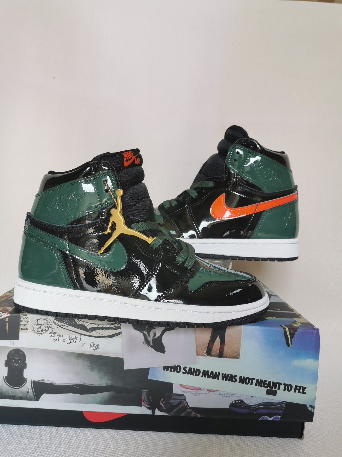 Sneakers, Black Green Colorway, Lace Up Design, Casual Gift for Sneaker Fans