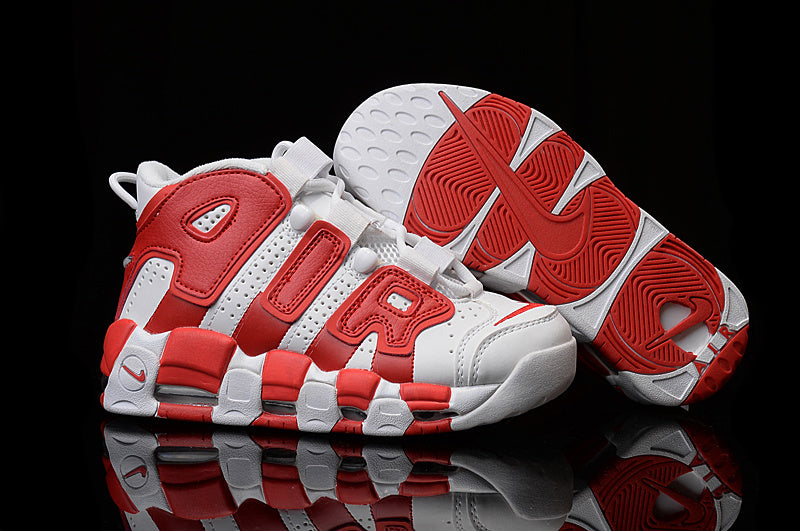 Sneakers, White Red Colorway, Lace Up Design, Casual Gift for Sneaker Fans
