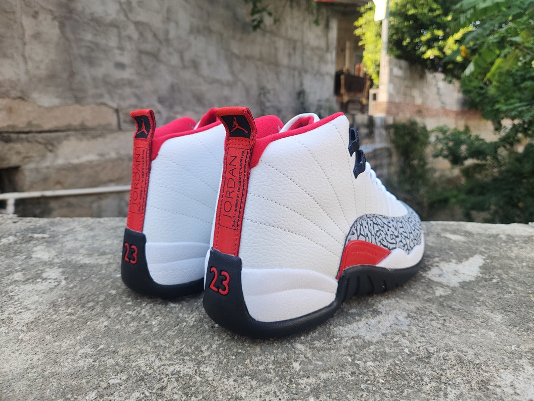High Top Sneakers, White Black Red Colorway, Lace Up Design, Casual Gift for Sneaker Fans