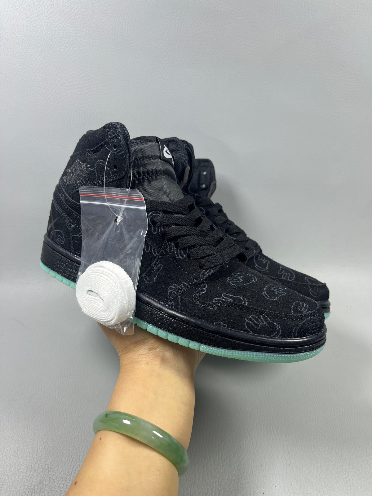 High Top Sneakers, Black Colorway, Lace Up Design, Casual Gift for Sneaker Fans