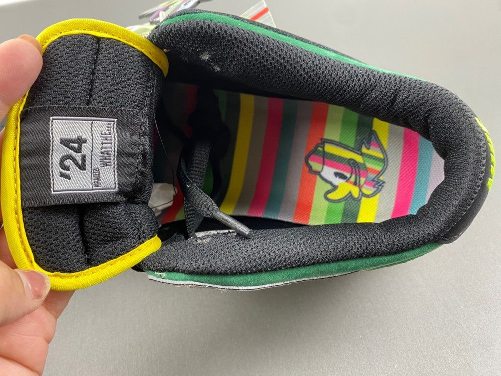 Low Top Sneakers, Black Red Green Pink Colorway, Mismatched Colorway, Lace Up Design, Casual Gift for Sneaker Fans