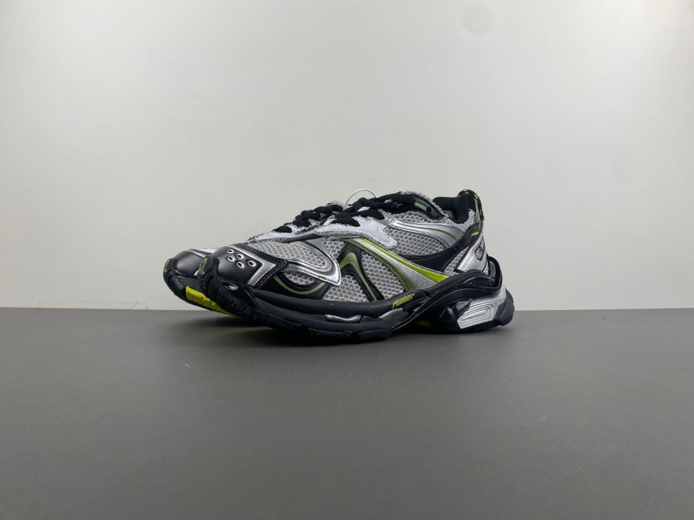 Low Top Sneakers, Black Green Silver Colorway, Lace Up Design, Casual Gift for Sneaker Fans