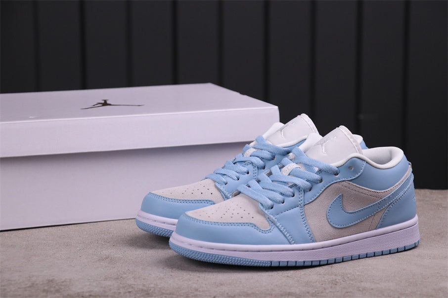Low Top Sneakers, Blue Colorway, Lace Up Design, Casual Gift for Sneaker Fans