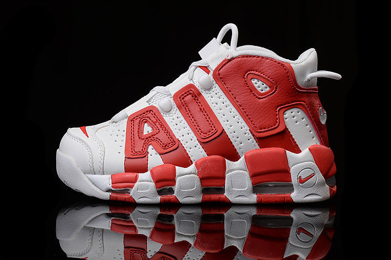 Sneakers, White Red Colorway, Lace Up Design, Casual Gift for Sneaker Fans