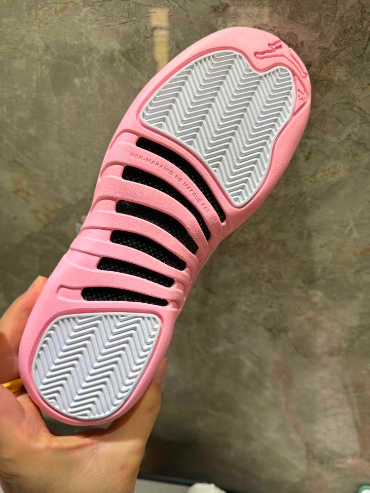 High Top Sneakers, White Pink Colorway, Lace Up Design, Casual Gift for Sneaker Fans