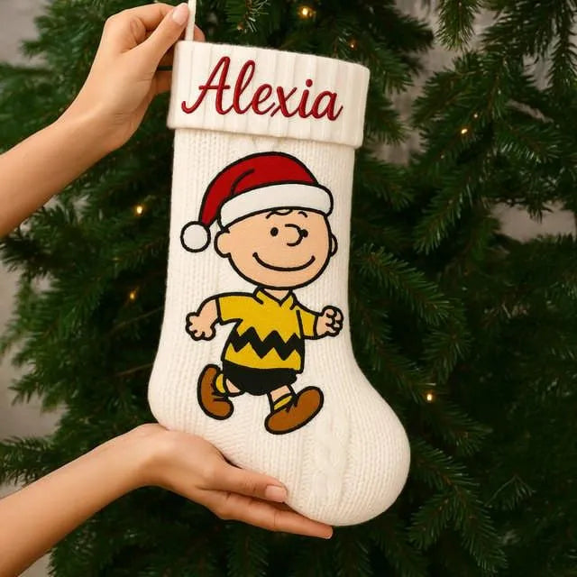 Velboa Holiday Stocking, Christmas Stocking, Comfy Fireplace Hanging Stocking, Festive Xmas Home Decor, Family Holiday Stocki