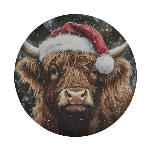 Santa Hat Winter Snow Tire Cover, Highland Cow Christmas Spare Tire Cover, Rustic Farmhouse Wheel Cover, Festive Jeep SUV Hol
