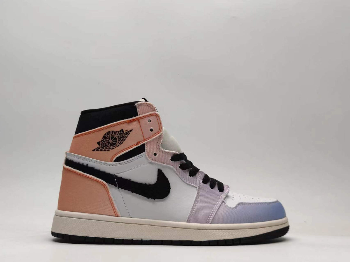 Sneakers, White Colorway, Gradient Colorway, Lace Up Design, Casual Gift for Sneaker Fans