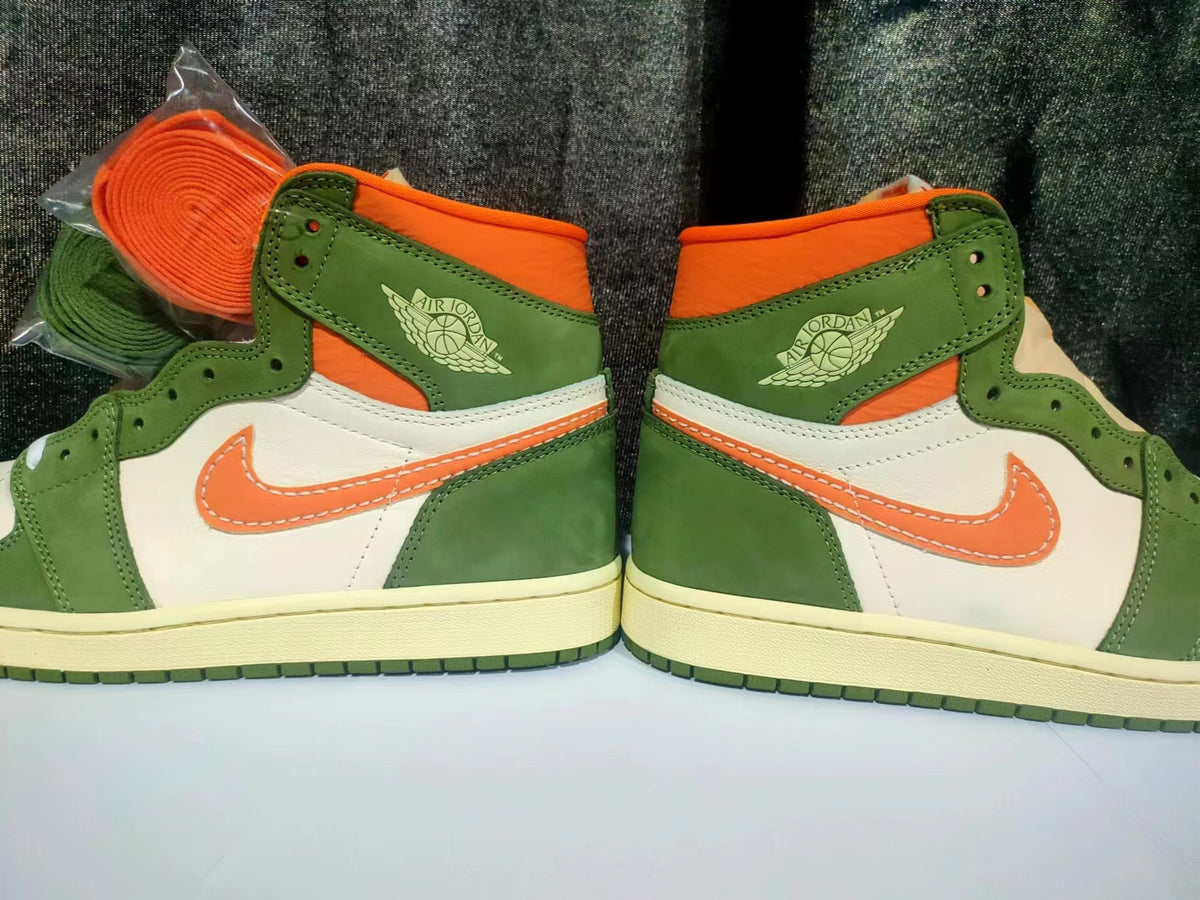 High Top Sneakers, Off White Green Colorway, Lace Up Design, Casual Gift for Sneaker Fans