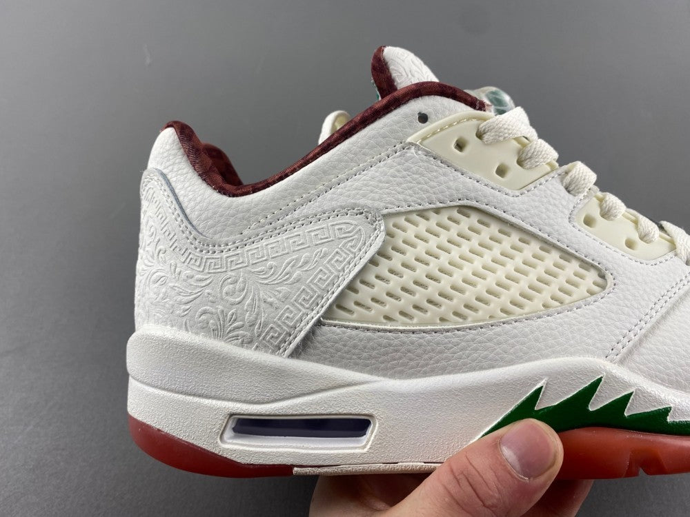 Low Top Sneakers, White Red Green Colorway, Mismatched Colorway, Lace Up Design, Casual Gift for Sneaker Fans