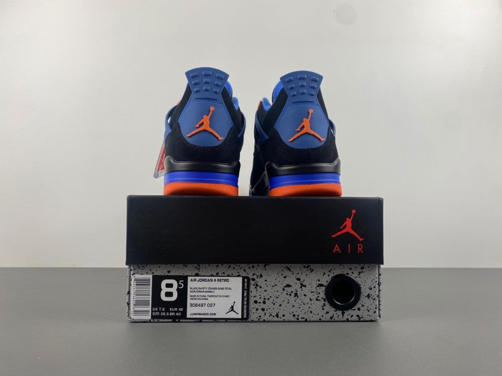 Retro Low Top Sneakers, Blue Black Orange Colorway, Lace Up Design, Casual Gift for Sneaker Fans