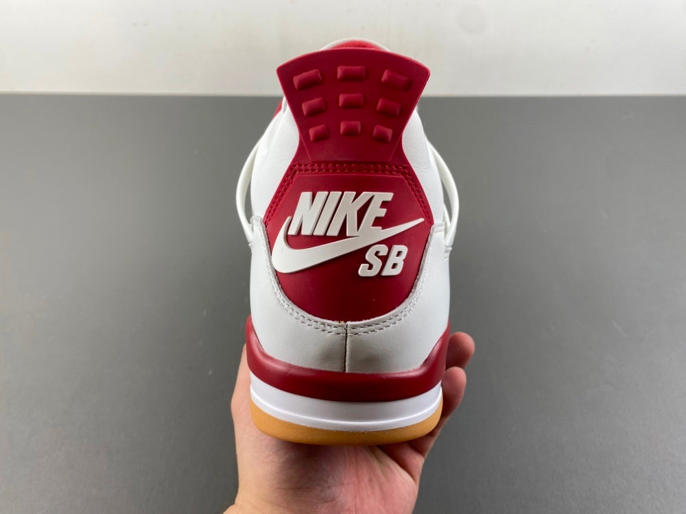 Retro Low Top Sneakers, White Red Gray Colorway, Suede Footwear, Lace Up Design, Casual Gift for Sneaker Fans