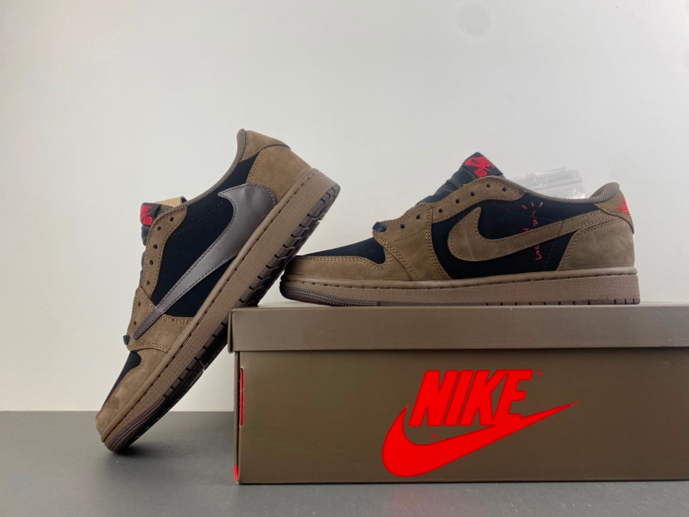 Low Top Sneakers, Brown Black Colorway, Lace Up Design, Casual Gift for Sneaker Fans