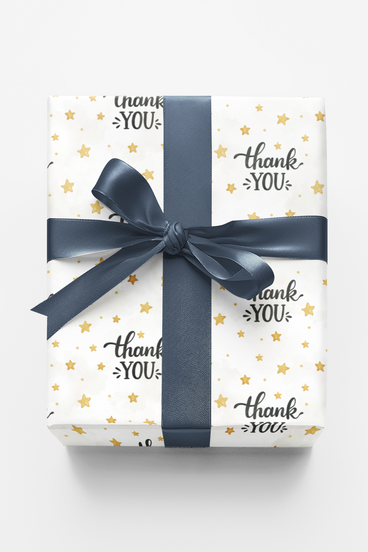 Gold Star Holiday Gift Wrap, Eternal Thanks Wrapping Paper, Elegant Appreciation Wrapping Paper, Christmas Thank You Gift Wra