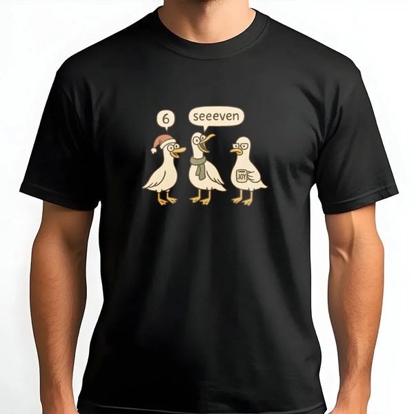 Humorous Math Pun Teacher Shirt, Six Seven Duck Teacher T-Shirt, Duck Math Educator Graphic Tee, Adorable School Math Teacher