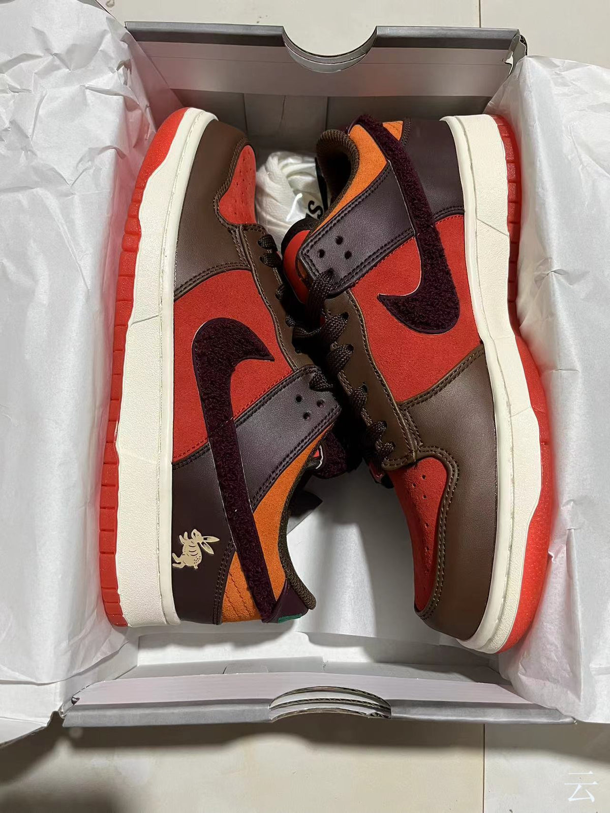 Low Top Sneakers, Orange Brown Colorway, Lace Up Design, Casual Gift for Sneaker Fans