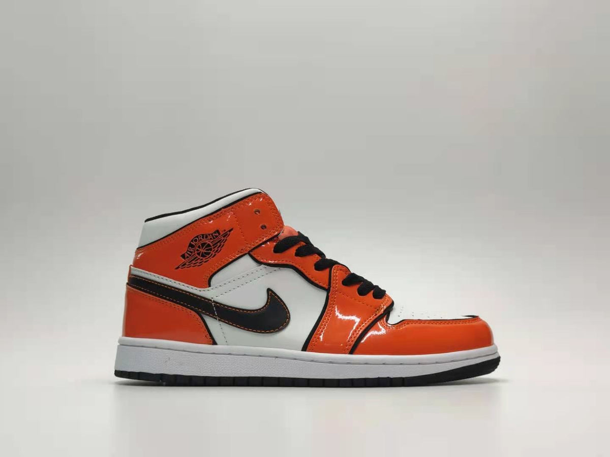 Sneakers, White Black Orange Colorway, Lace Up Design, Casual Gift for Sneaker Fans