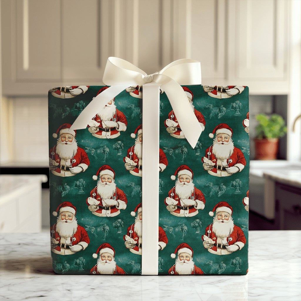 Medical Christmas Gift Wrap, Doctor Santa Wrapping Paper, Nurse Stethoscope Holiday Wrapping Paper, Healthcare Worker Wrappin