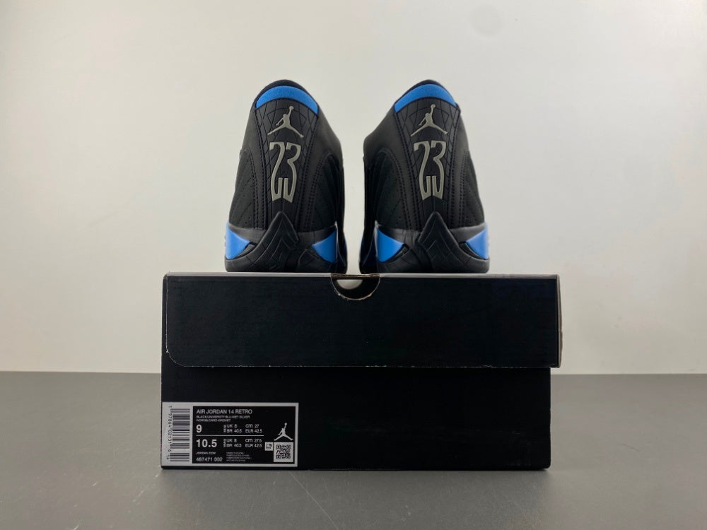 Low Top Sneakers, University Blue Black Colorway, Lace Up Design, Casual Gift for Sneaker Fans