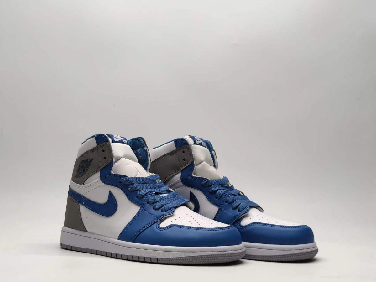 Retro High Top Sneakers, Blue Colorway, Lace Up Design, Casual Gift for Sneaker Fans