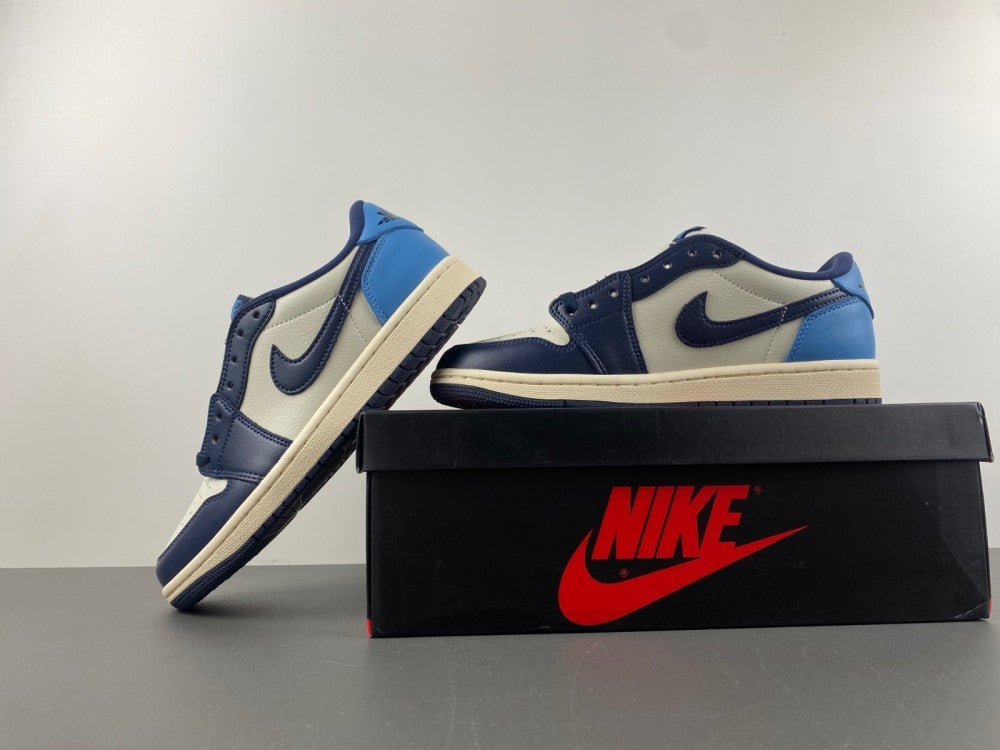 Low Top Sneakers, Beige Blue Colorway, Lace Up Design, Casual Gift for Sneaker Fans