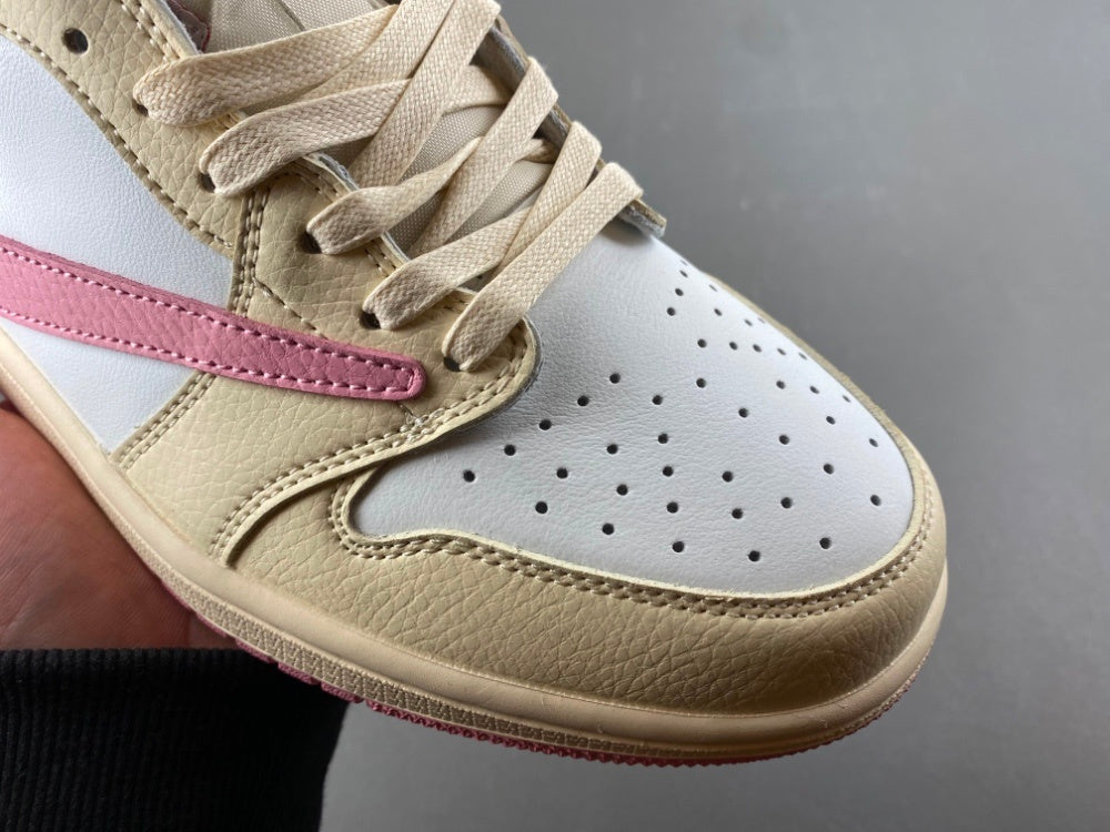 Low Top Sneakers, White Pink Colorway, Reverse Hook Design, Lace Up Design, Casual Gift for Sneaker Fans