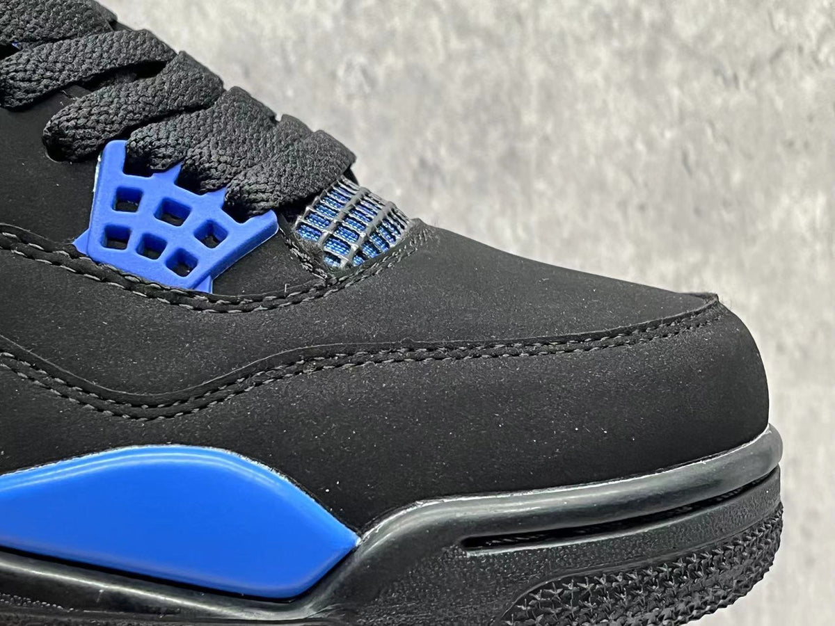 Mid Top Sneakers, Blue Black Colorway, Lace Up Design, Casual Gift for Sneaker Fans