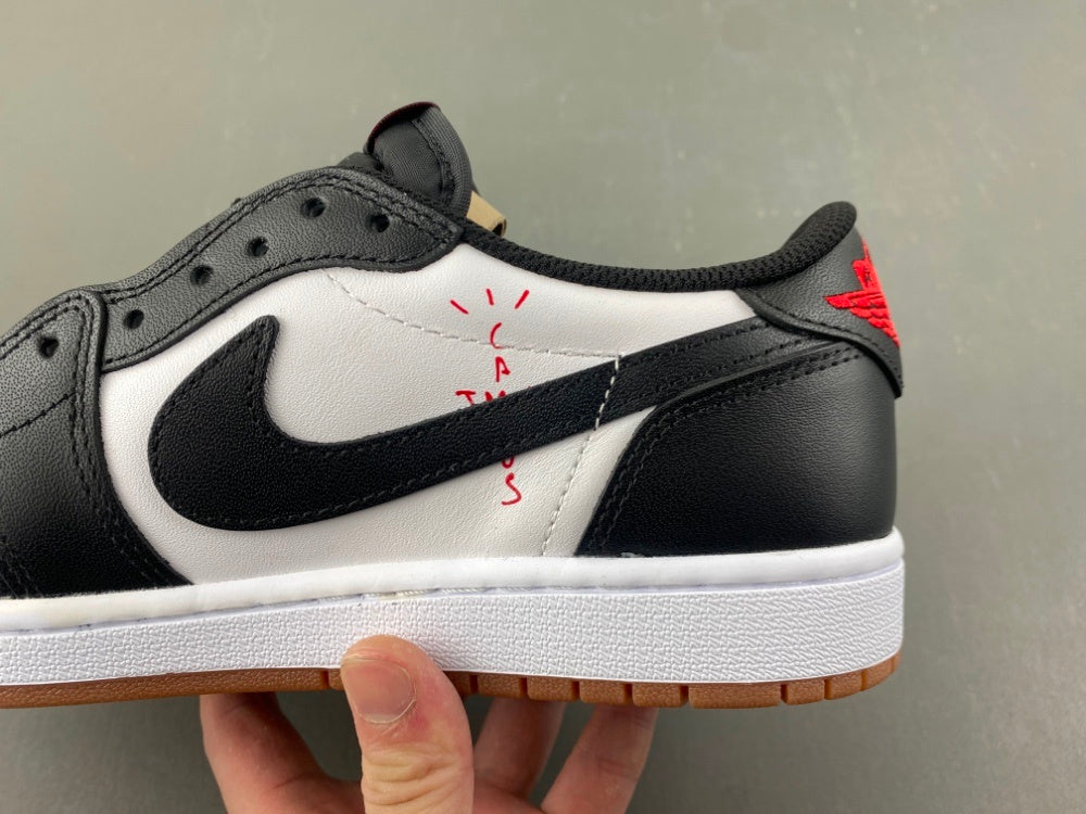 Low Top Sneakers, White Black Red Brown Colorway, Leather Footwear, Reverse Hook Design, Lace Up Design, Casual Gift for Sneaker Fans