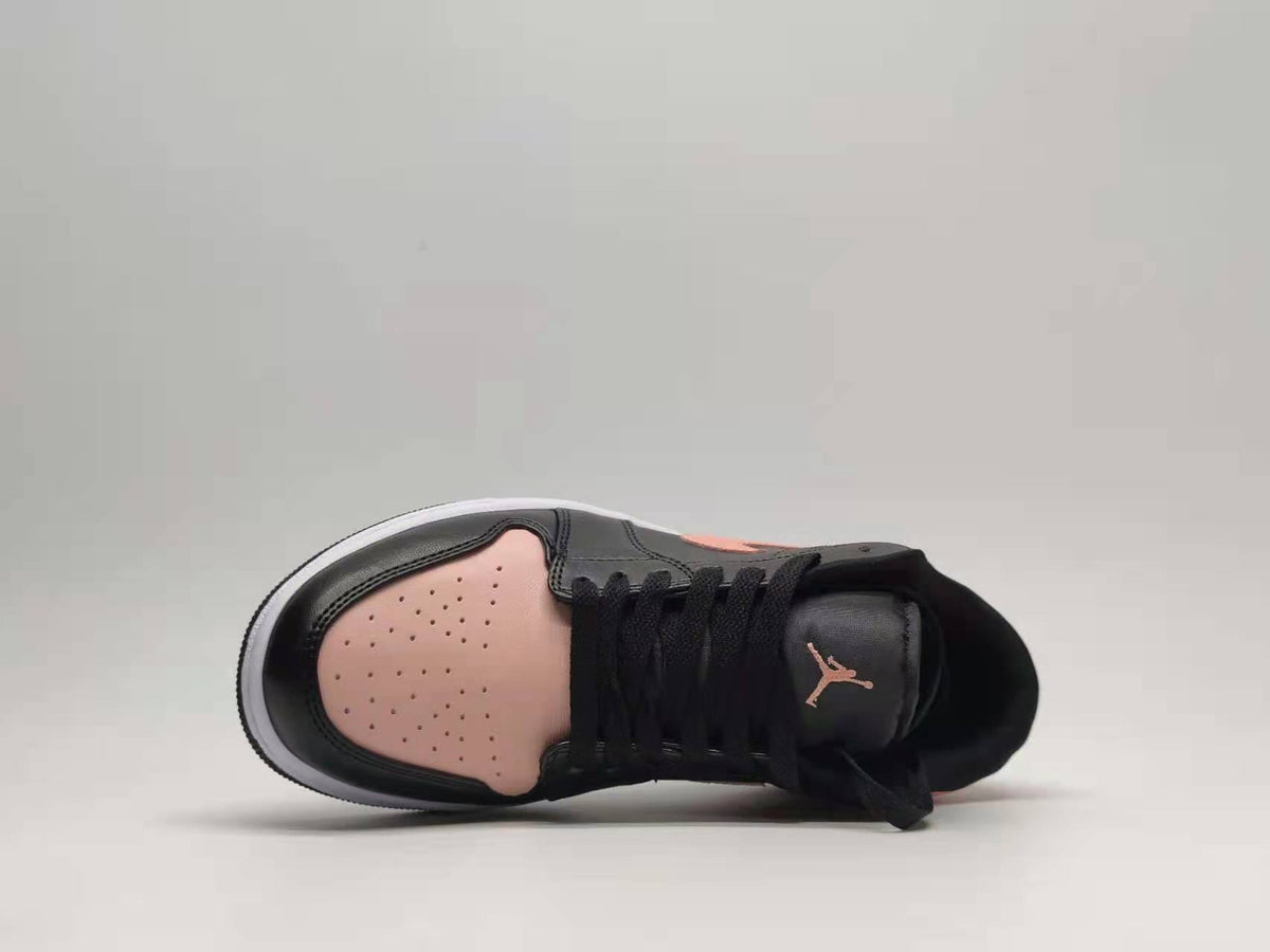 Low Top Sneakers, Black Pink Colorway, Lace Up Design, Casual Gift for Sneaker Fans