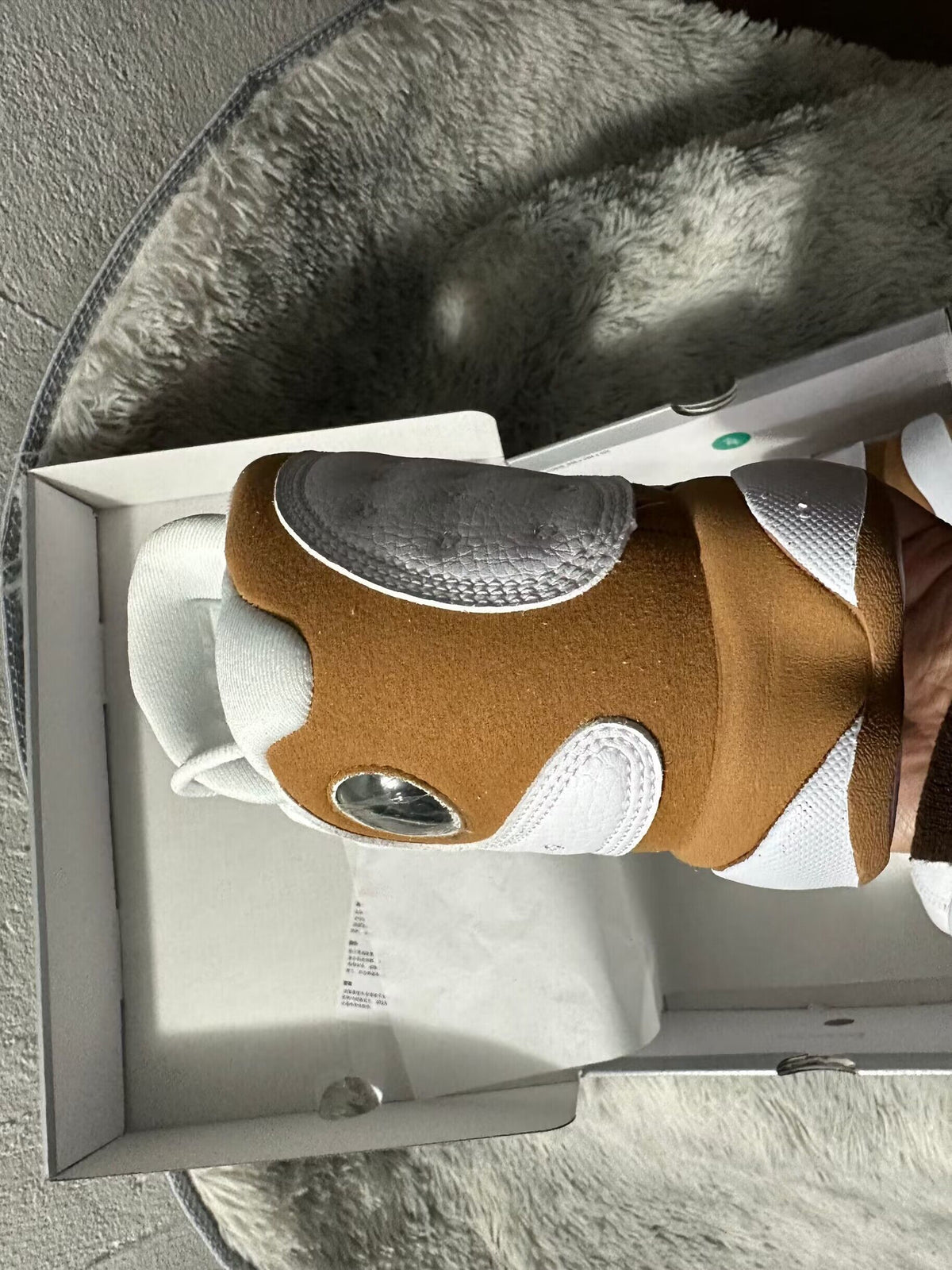 Sneakers, White Tan Colorway, Lace Up Design, Casual Gift for Sneaker Fans