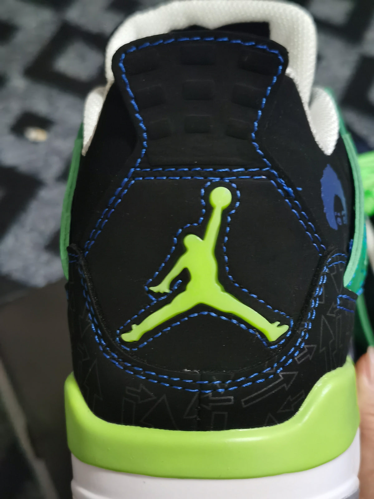 Basketball Shoes, Black Green Colorway, Lace Up Design, Casual Gift for Shoe Lovers