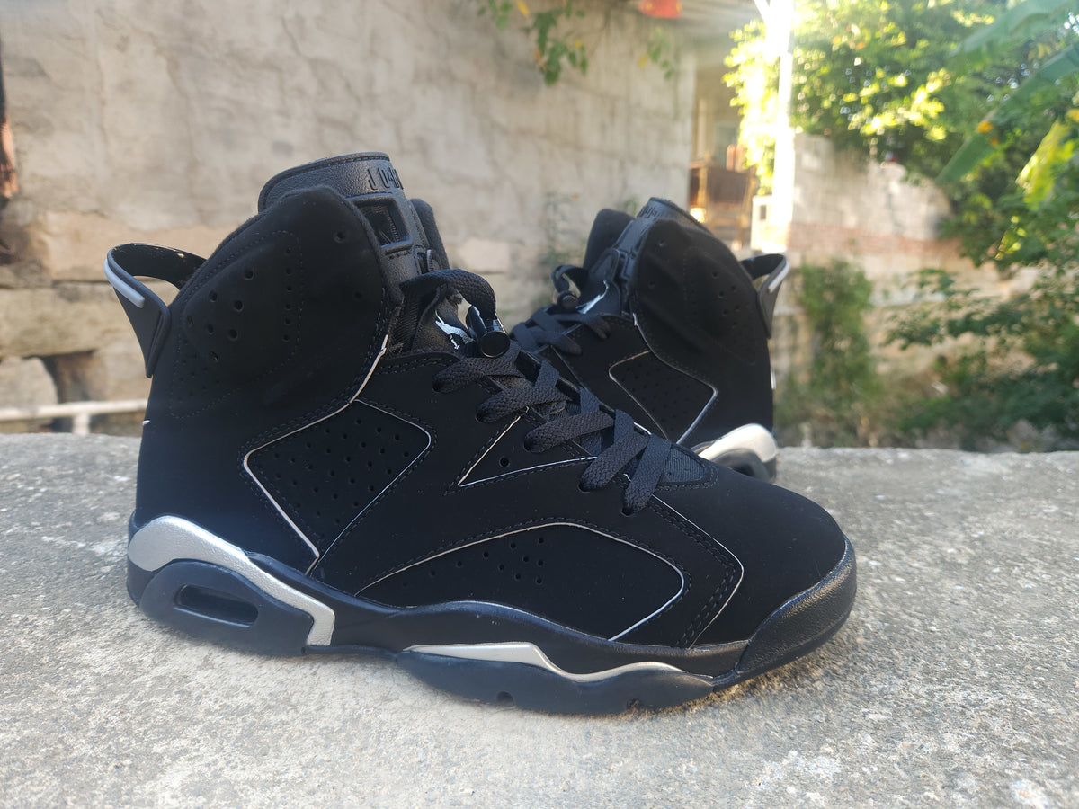 High Top Sneakers, Black Silver Colorway, Lace Up Design, Casual Gift for Sneaker Fans