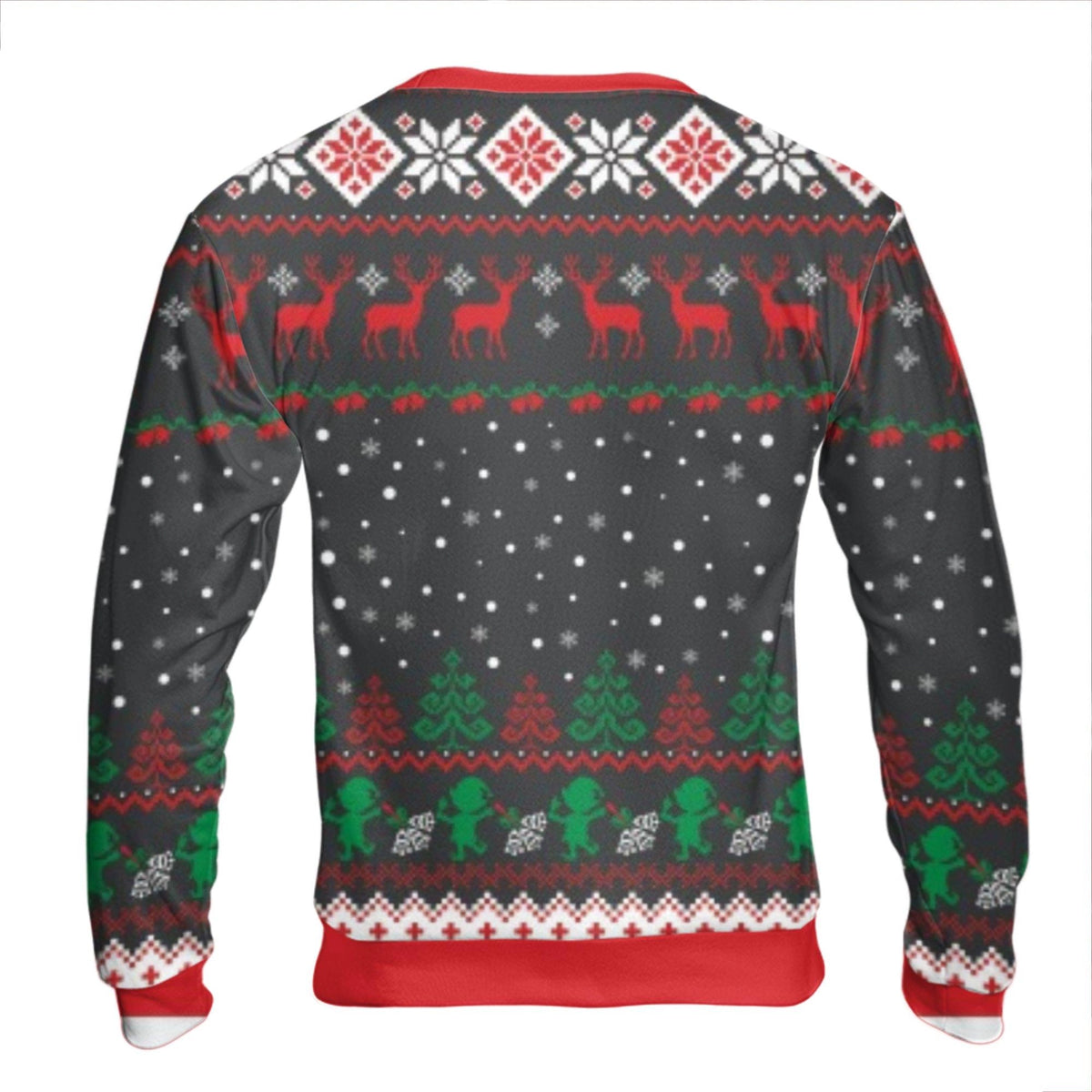 Adult Humor Holiday Sweater, Humorous Touch My Elf Christmas Sweatshirt, Rude Novelty Xmas Crewneck, Naughty Santa Party Pull