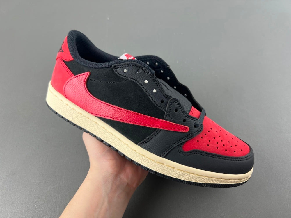 Low Top Sneakers, Black Red Colorway, Reverse Hook Design, Lace Up Design, Casual Gift for Sneaker Fans