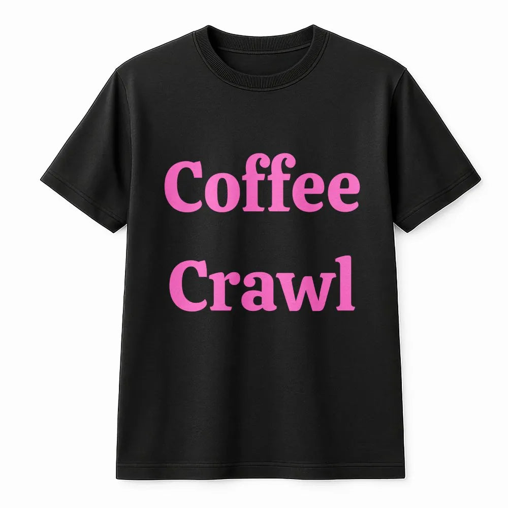 Coffee Crawl Sweatshirt | Minimalist Graphic Pullover | Soft Cotton Blend | Cute Coffee Lover Gift for Her