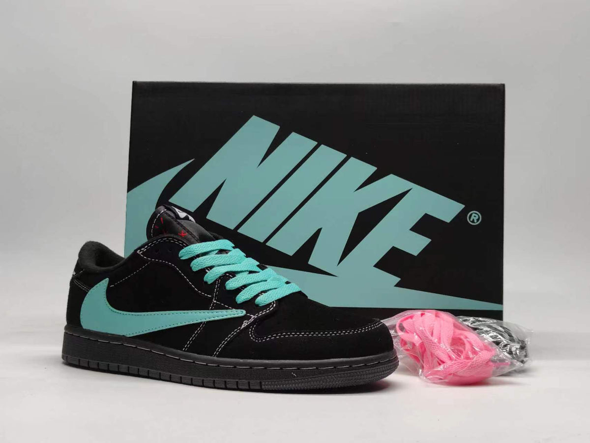 Low Top Sneakers, Black Teal Colorway, Reverse Hook Design, Lace Up Design, Casual Gift for Sneaker Fans