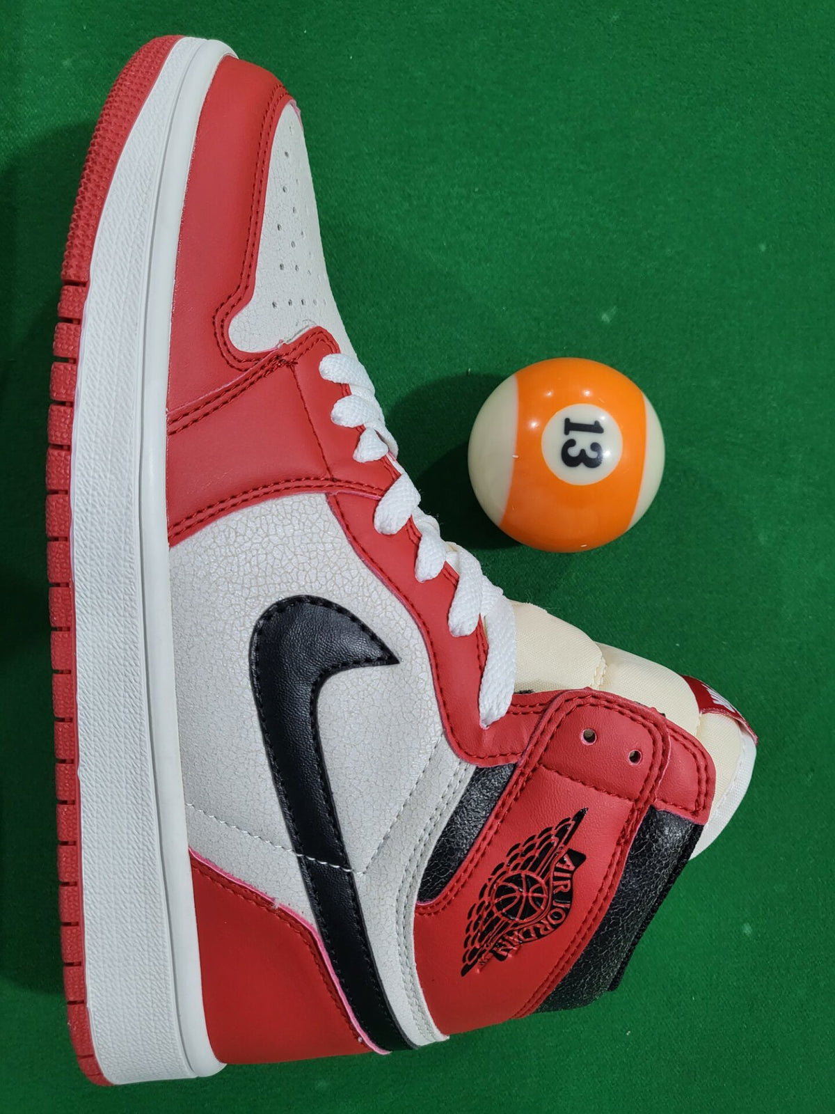 Retro Sneakers, Red White Black Colorway, Lace Up Design, Casual Gift for Sneaker Fans