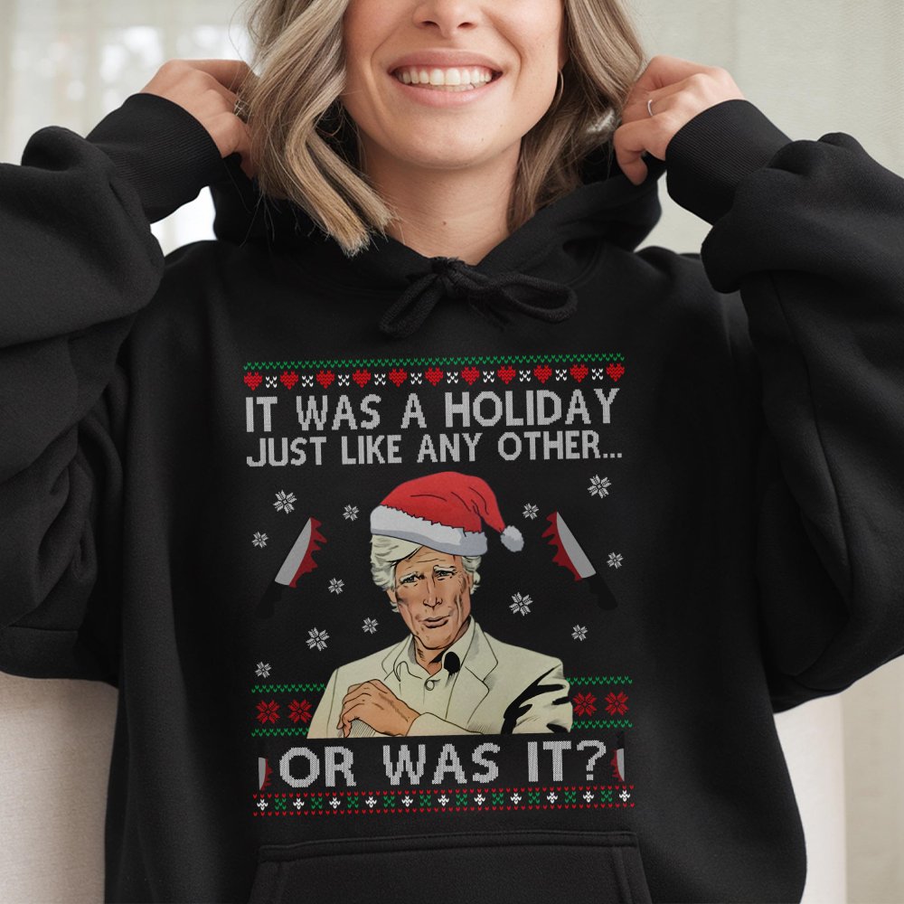Humorous Murder Mystery Holiday Sweatshirt, True Crime Ugly Christmas Hoodie, Serial Killer Christmas Pullover, Comfy True Cr