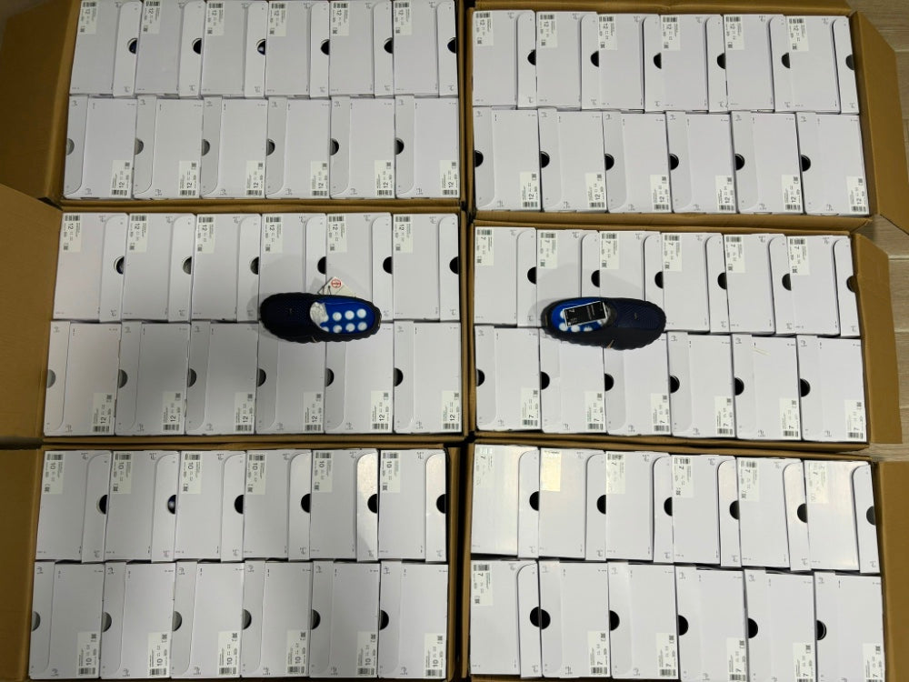 Slides, Blue Black Colorway, Slip On Design, Casual Gift for Shoe Lovers