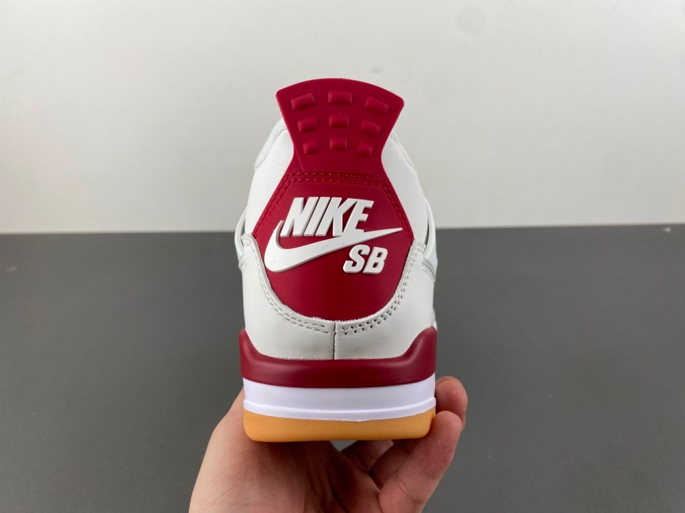 Low Top Sneakers, White Red Gray Colorway, Suede Footwear, Lace Up Design, Casual Gift for Sneaker Fans