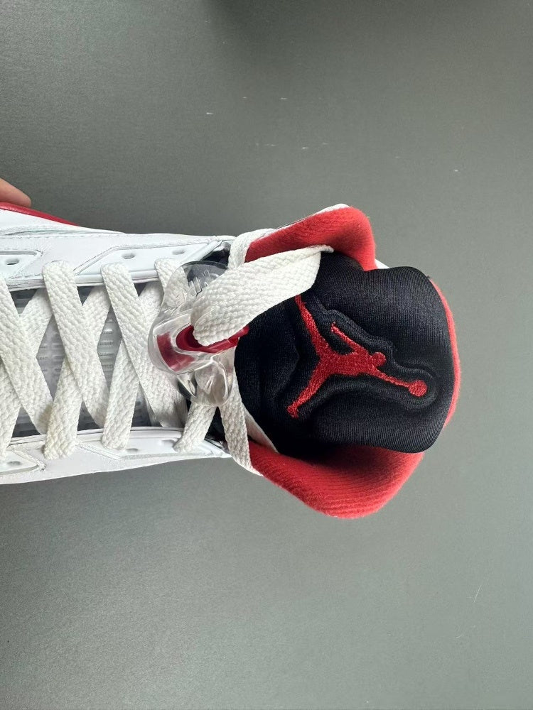 High Top Sneakers, White Black Red Colorway, Lace Up Design, Casual Gift for Sneaker Fans
