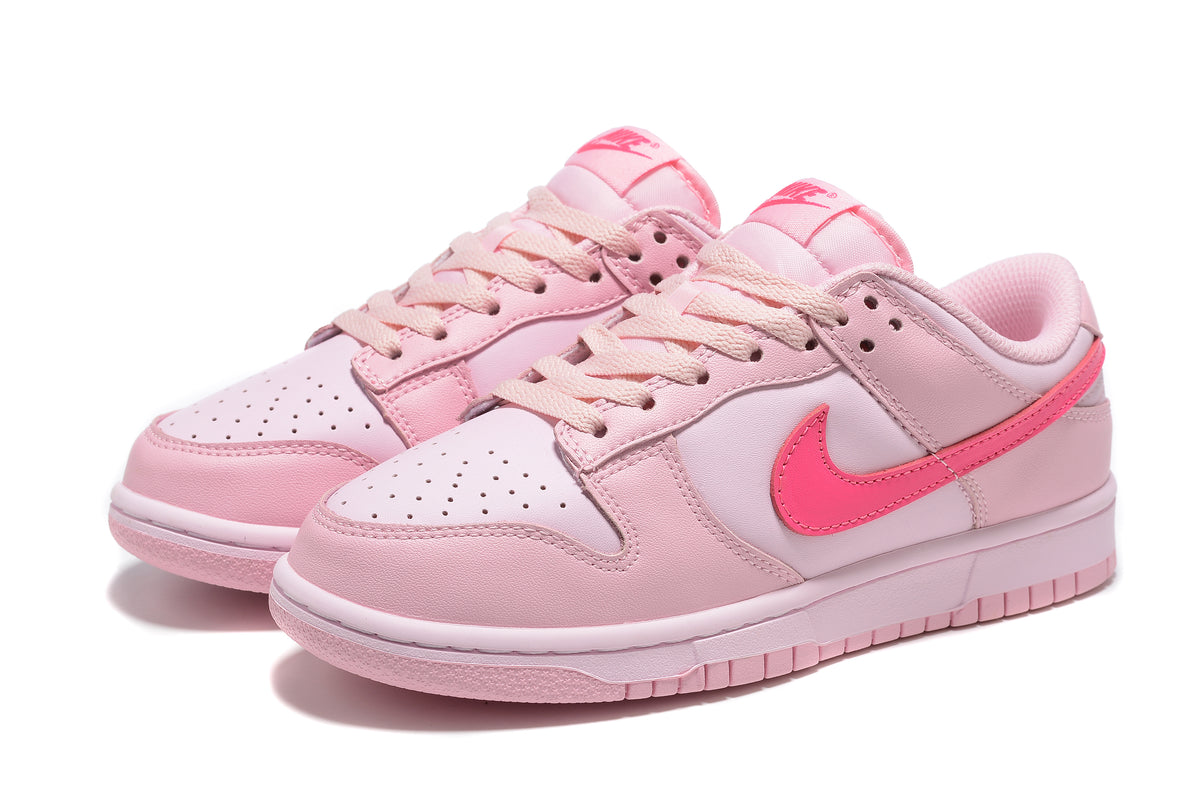 Low Top Sneakers, Pink Colorway, Lace Up Design, Casual Gift for Sneaker Fans