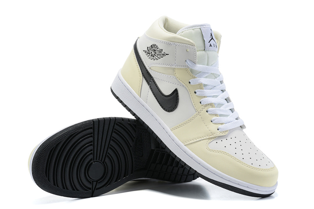 Sneakers, Cream Black Colorway, Lace Up Design, Casual Gift for Sneaker Fans