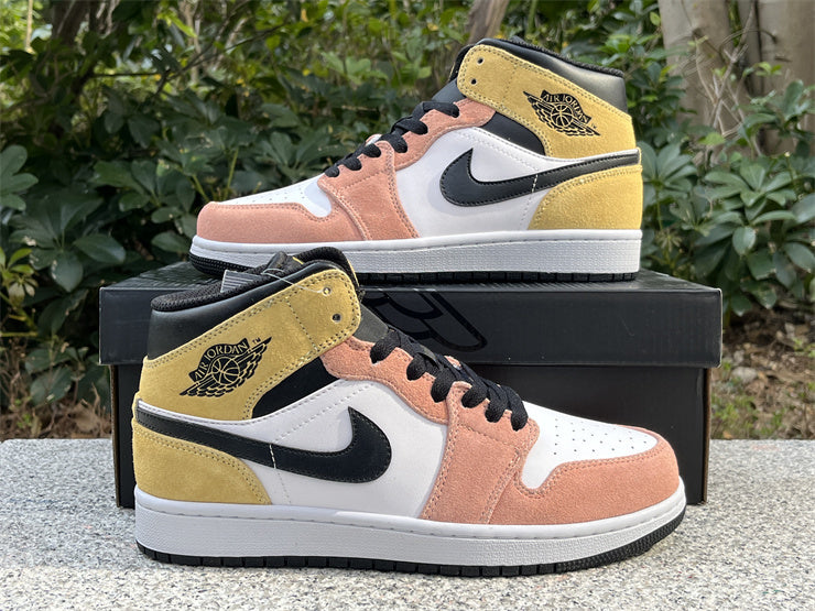 Mid Top Sneakers, Pink Colorway, Lace Up Design, Casual Gift for Sneaker Fans