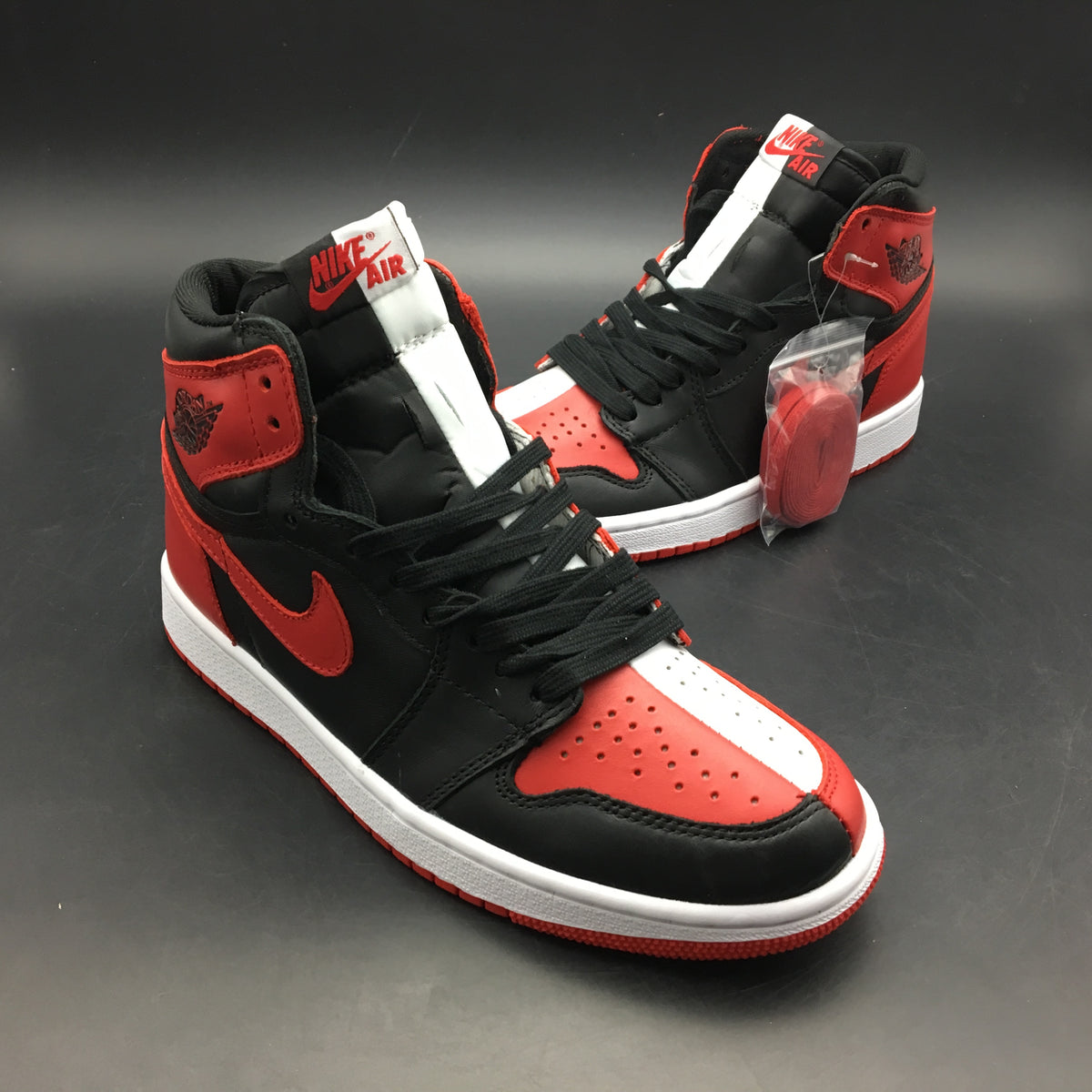Sneakers, Red Black Colorway, Leather Footwear, Lace Up Design, Casual Gift for Sneaker Fans